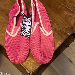 Chatties Pink Mesh Slip-On Slippers